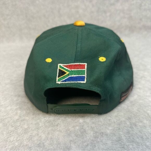 South Africa Snap Back Hat OSFA Yellow Green‎ Embroidered Bill Goods Galore - Picture 5 of 7